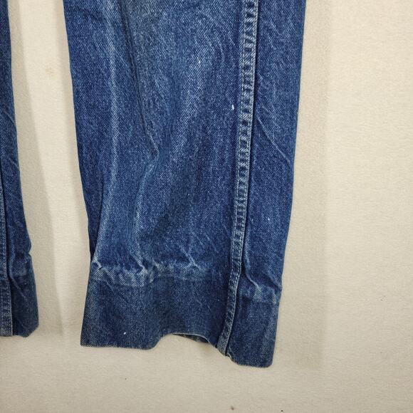 Vintage Big Yank Denim Jeans Mens 36x31 Blue Flare Bell Bottom Boot Cut Retro - Picture 12 of 16